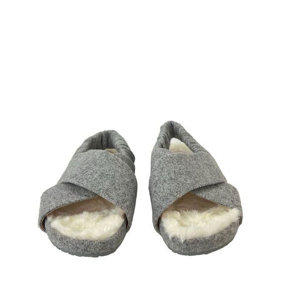 Cole Haan Women’s Size 7.5 Gray Mojave Criss-Cross Wool Comfy Slingback Slippers - Picture 2 of 8